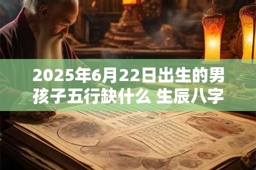 2025年6月22日出生的男孩子五行缺什么 生辰八字高分取名