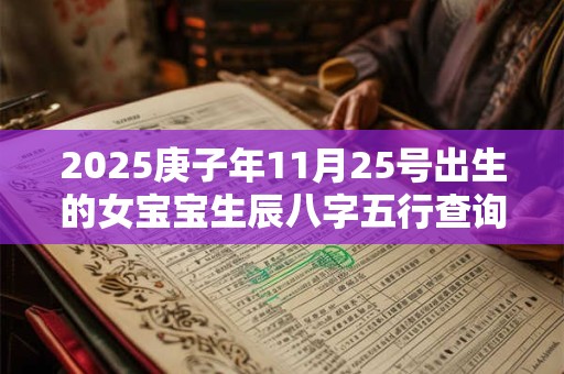 2025庚子年11月25号出生的女宝宝生辰八字五行查询