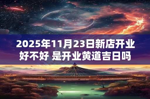 2025年11月23日新店开业好不好 是开业黄道吉日吗