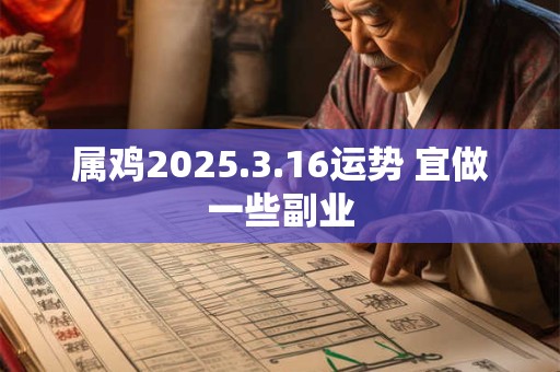 属鸡2025.3.16运势 宜做一些副业