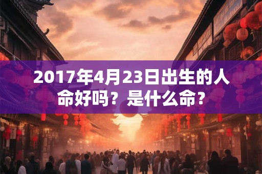 2017年4月23日出生的人命好吗？是什么命？