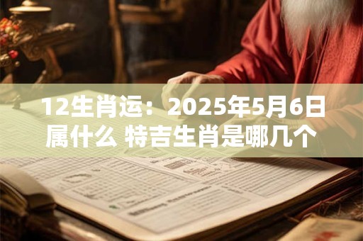 12生肖运：2025年5月6日属什么 特吉生肖是哪几个