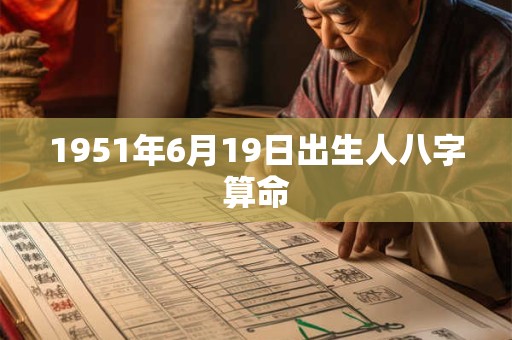 1951年6月19日出生人八字算命