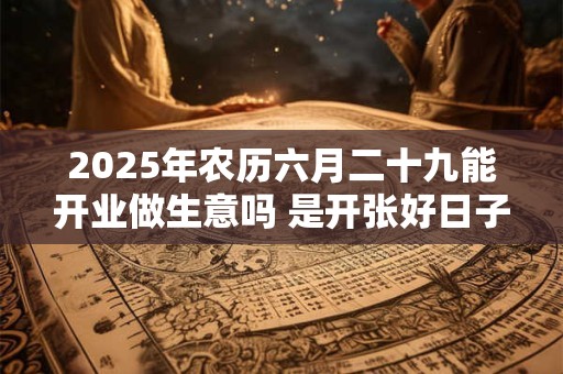 2026年农历六月二十九能开业做生意吗 是开张好日子吗