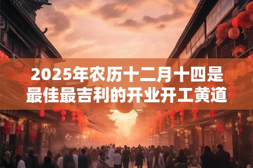 2025年农历十二月十四是最佳最吉利的开业开工黄道日子吗