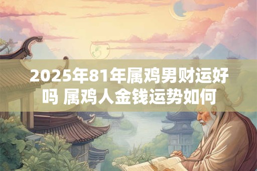 2025年81年属鸡男财运好吗 属鸡人金钱运势如何