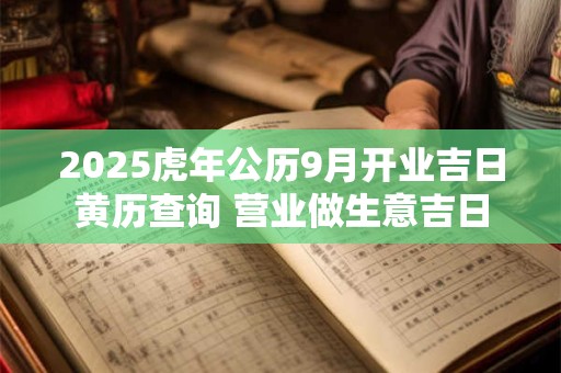 2025虎年公历9月开业吉日黄历查询 营业做生意吉日