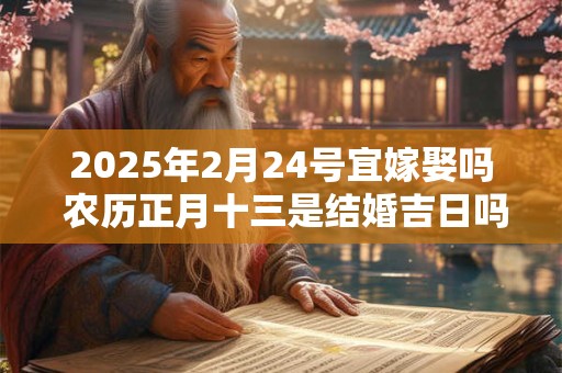 2025年2月24号宜嫁娶吗 农历正月十三是结婚吉日吗？