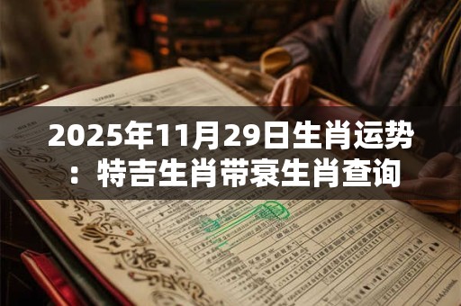 2025年11月29日生肖运势：特吉生肖带衰生肖查询