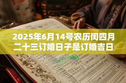2025年6月14号农历闰四月二十三订婚日子是订婚吉日吗