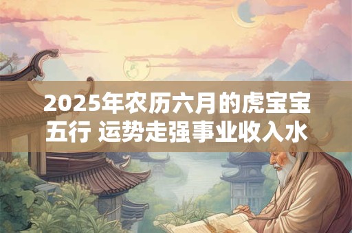 详细阅读:2025年农历六月的虎宝宝五行 运势走强事业收入水涨船高 2025年农历六月的虎宝宝五行 运势走强事业收入水涨船高