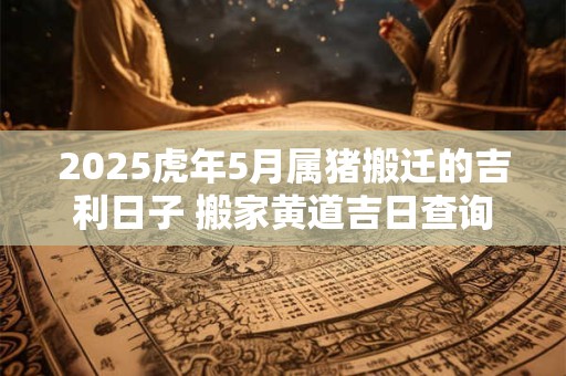 2025虎年5月属猪搬迁的吉利日子 搬家黄道吉日查询