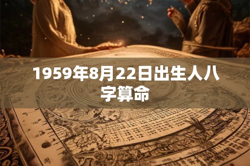 1959年8月22日出生人八字算命