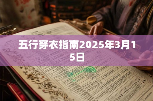 五行穿衣指南2025年3月15日