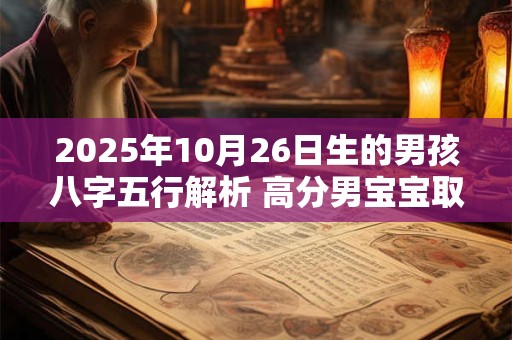 详细阅读:2025年10月26日生的男孩八字五行解析 高分男宝宝取名字 2025年10月26日生的男孩八字五行解析 高分男宝宝取名字