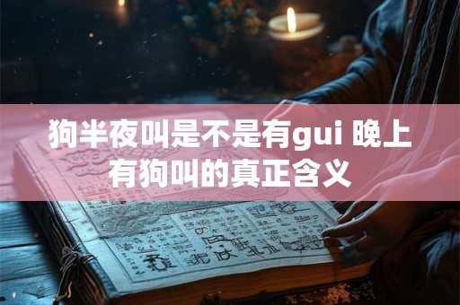 狗半夜叫是不是有gui 晚上有狗叫的真正含义