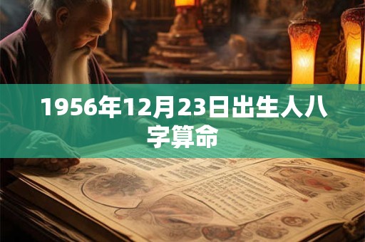 1956年12月23日出生人八字算命
