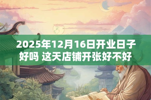2025年12月16日开业日子好吗 这天店铺开张好不好