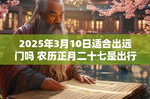 2025年3月10日适合出远门吗 农历正月二十七是出行吉日吗