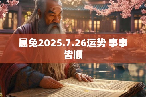 属兔2025.7.26运势 事事皆顺
