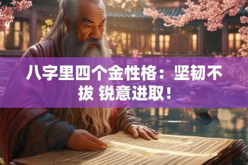 八字里四个金性格：坚韧不拔 锐意进取！