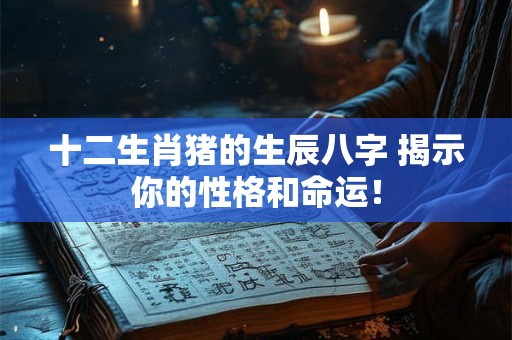 十二生肖猪的生辰八字 揭示你的性格和命运！