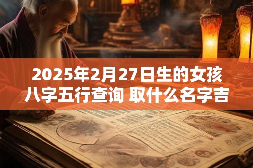 2025年2月27日生的女孩八字五行查询 取什么名字吉利