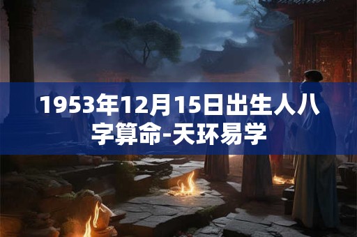 1953年12月15日出生人八字算命-天环易学