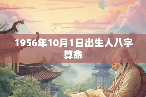 1956年10月1日出生人八字算命