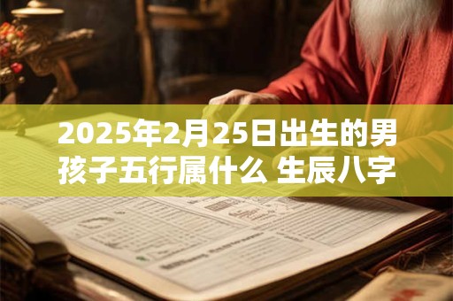 2025年2月25日出生的男孩子五行属什么 生辰八字取名