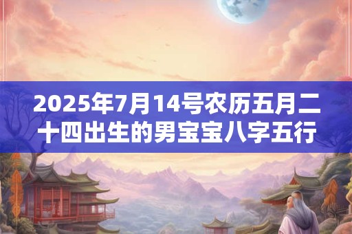 2025年7月14号农历五月二十四出生的男宝宝八字五行纳音