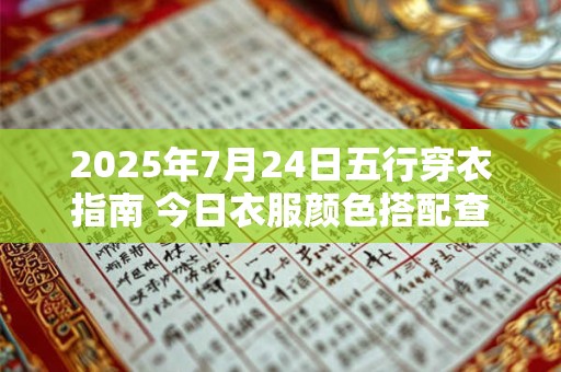 2025年7月24日五行穿衣指南 今日衣服颜色搭配查询