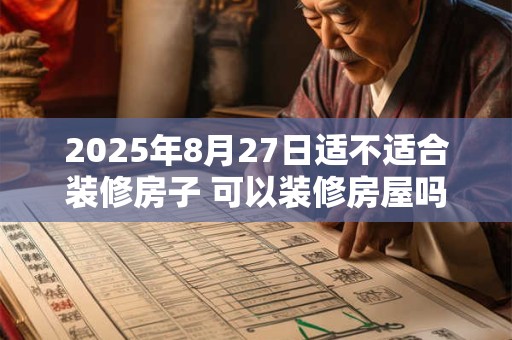 2025年8月27日适不适合装修房子 可以装修房屋吗