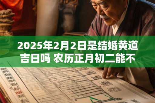 2025年2月2日是结婚黄道吉日吗 农历正月初二能不能办婚礼