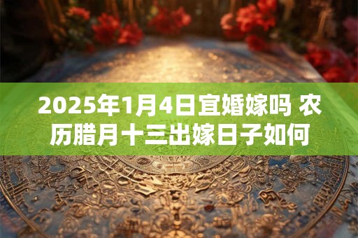 2025年1月4日宜婚嫁吗 农历腊月十三出嫁日子如何