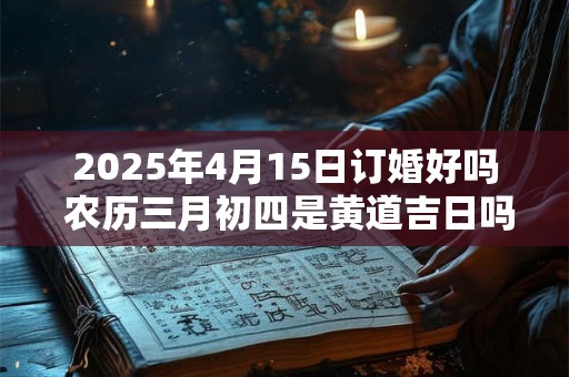 2025年4月15日订婚好吗 农历三月初四是黄道吉日吗