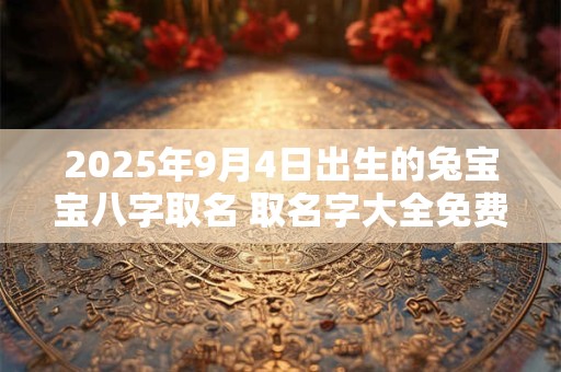 2025年9月4日出生的兔宝宝八字取名 取名字大全免费查询