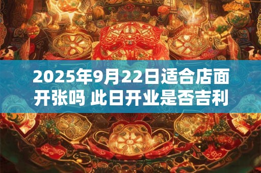2025年9月22日适合店面开张吗 此日开业是否吉利