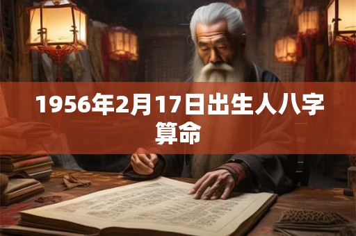 1956年2月17日出生人八字算命 1956年2月17日出生人八字算命