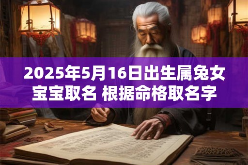 2025年5月16日出生属兔女宝宝取名 根据命格取名字