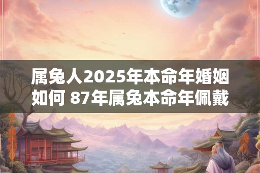 属兔人2025年本命年婚姻如何 87年属兔本命年佩戴什么好