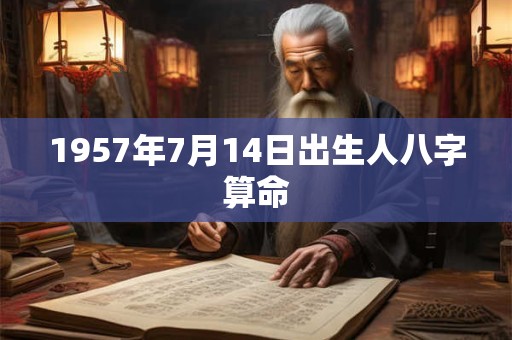 1957年7月14日出生人八字算命 1957年7月14日出生人八字算命