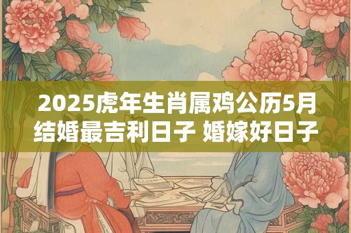 2025虎年生肖属鸡公历5月结婚最吉利日子 婚嫁好日子