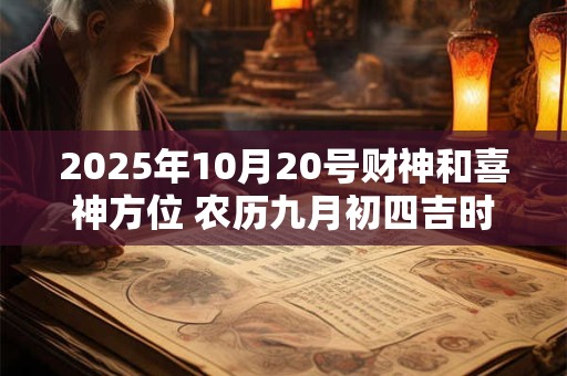 2025年10月20号财神和喜神方位 农历九月初四吉时查询