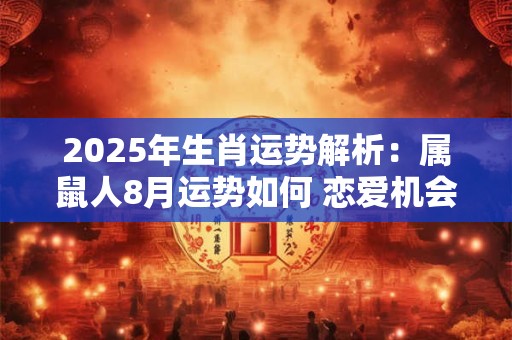 2025年生肖运势解析：属鼠人8月运势如何 恋爱机会来临