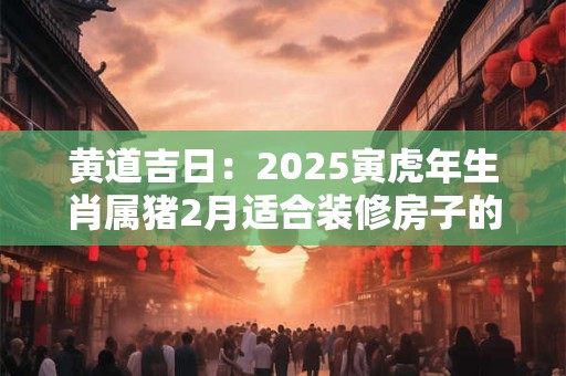 黄道吉日：2025寅虎年生肖属猪2月适合装修房子的吉日
