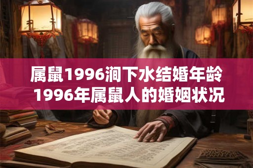 属鼠1996涧下水结婚年龄 1996年属鼠人的婚姻状况