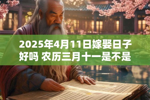 2025年4月11日嫁娶日子好吗 农历三月十一是不是婚嫁吉日