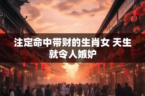 注定命中带财的生肖女 天生就令人嫉妒