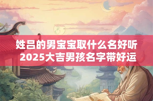 姓吕的男宝宝取什么名好听 2025大吉男孩名字带好运的
